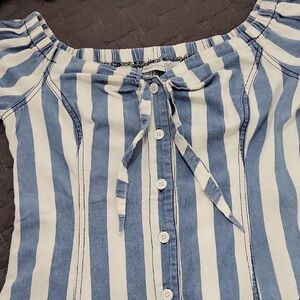 Newport News Blue and White Checkered Skirt